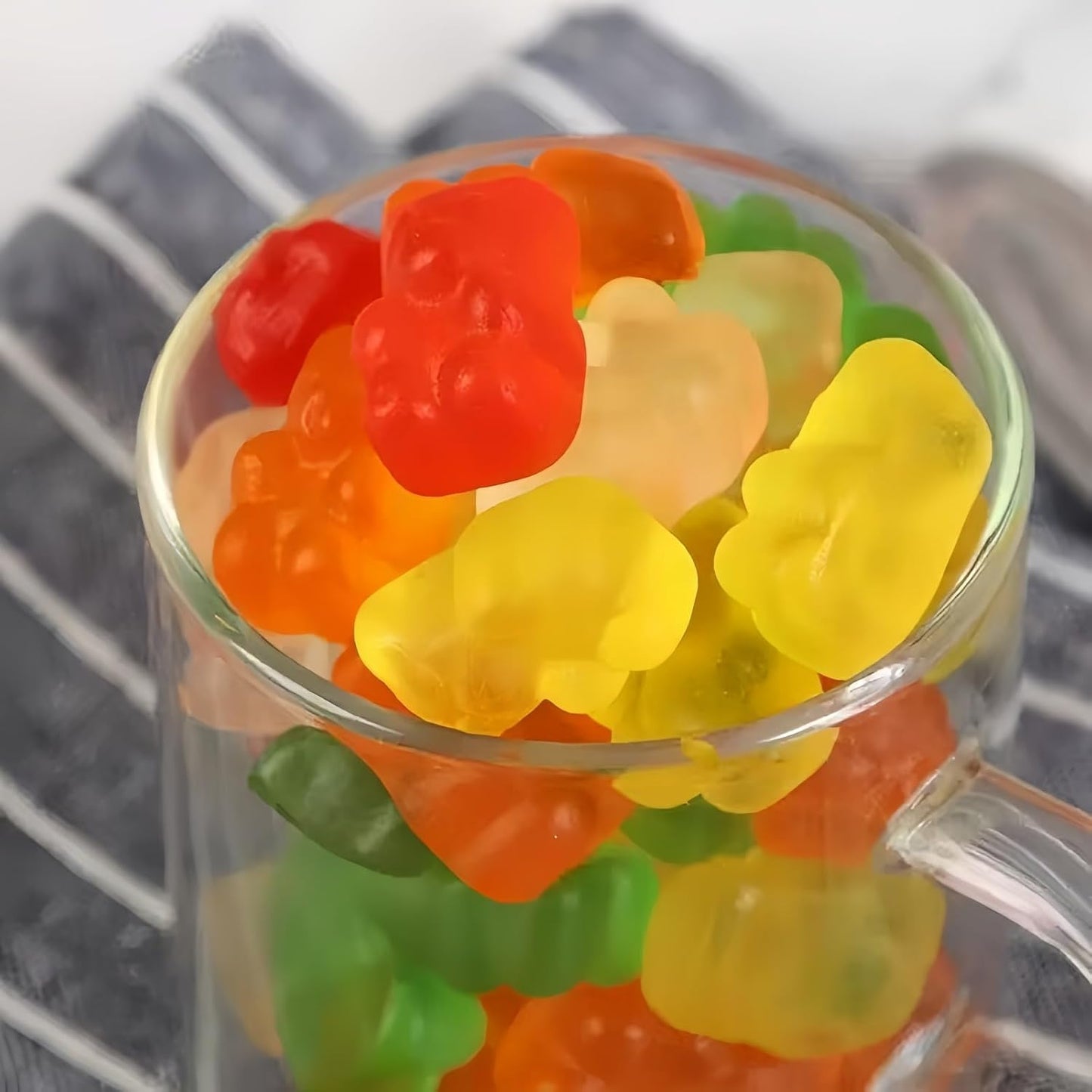 Gummy Bear, 5.3 oz (150 g), Fruit Flavor, Cute Shape, Sweet and Sour Bite of Childhood Memories, Party Snacks, Cute Shape, Squishy Taste, Thick Fruity Kids Snacks