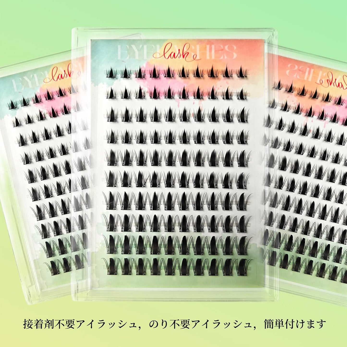 Glueless False Eyelashes, 1 Second Matsueku, Partial False Eyelashes, Easy for Beginners, Easy to Apply, Handmade 3D False Eyelashes, Natural Eyelashes, Natural, Thin Makeup Gift (Fairy)