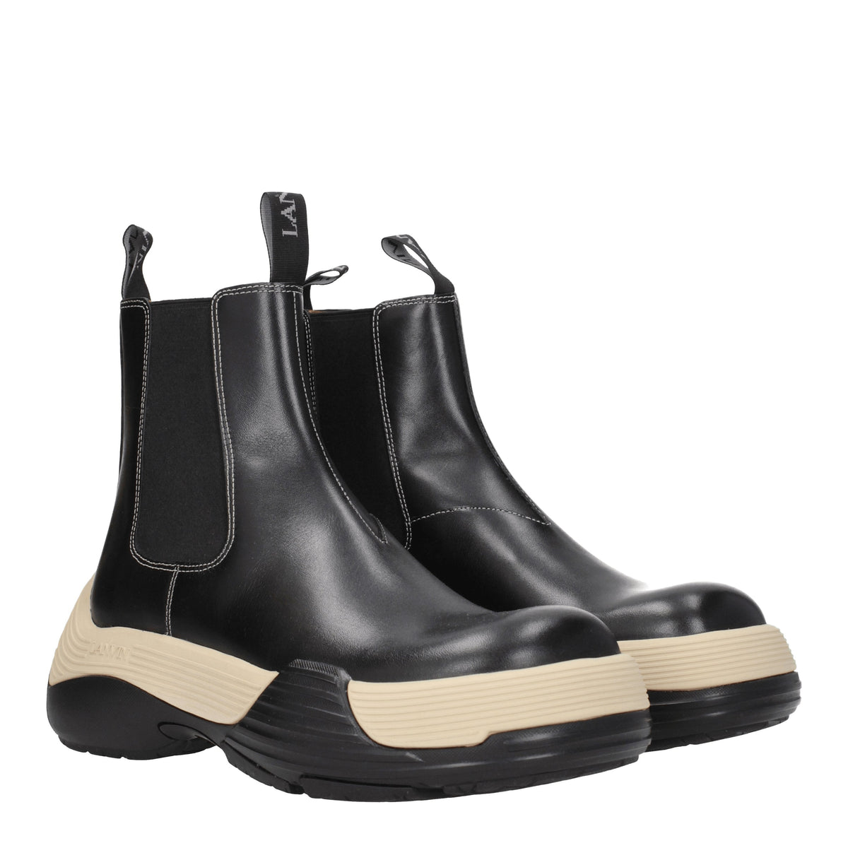 Lanvin Lanvin Boots Men Skin Black/Cream - Image 3