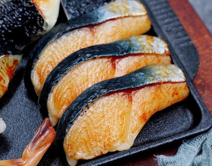 Speed mao Delicious Salmon, Salmon, Grilled Fish, Food Sample, Set of 3