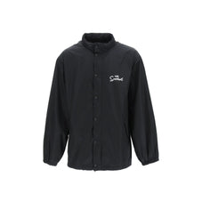 Balenciaga ジップとロゴ付きのバレンシアガブラックボンバージャケット - Image 3