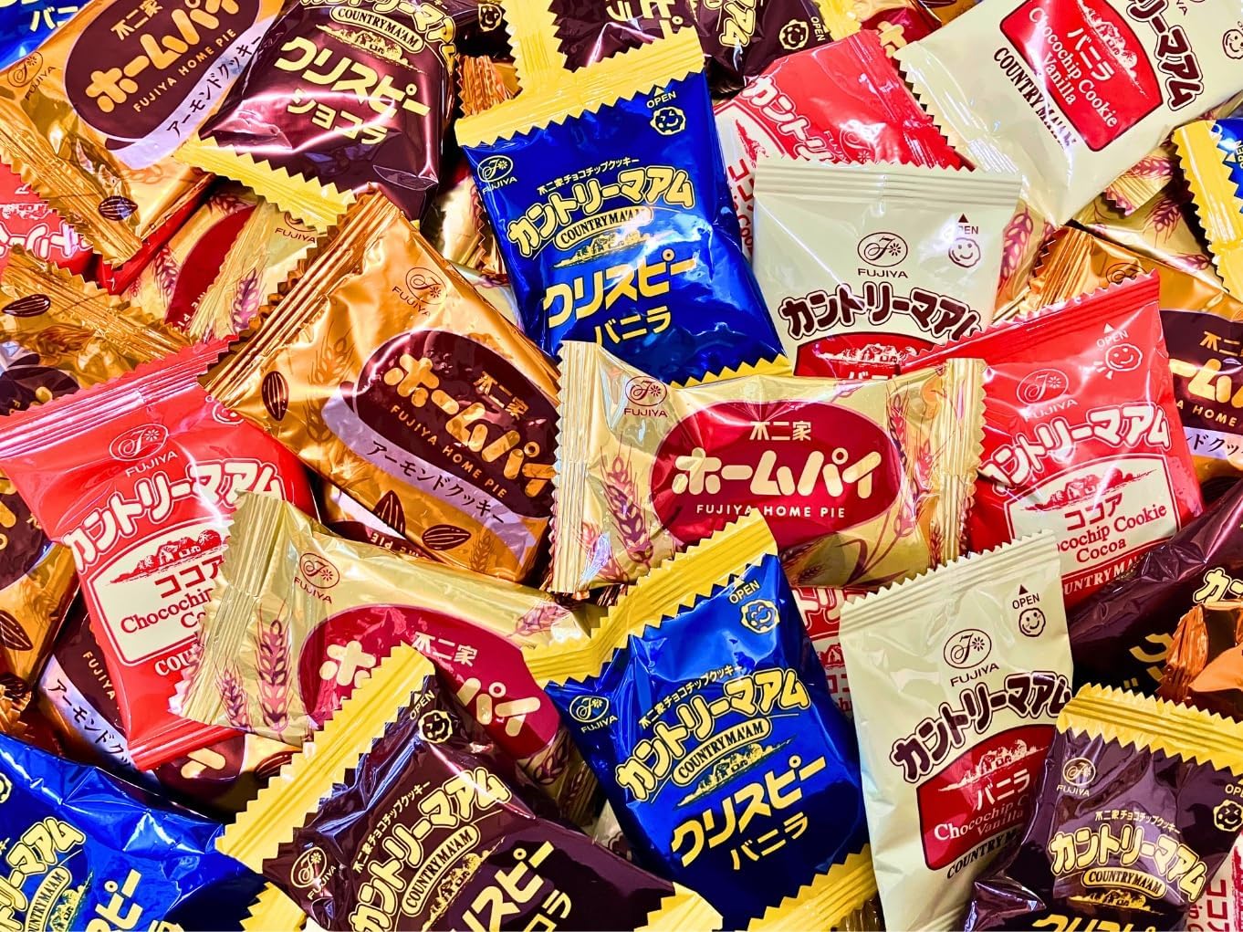Country Maamu/Country Maamu Crispy/Home Pie/Home Pie Almond Cookies 6 Varieties Total 94 Pieces Set Large Capacity Commercial Individually Wrapped Assortment