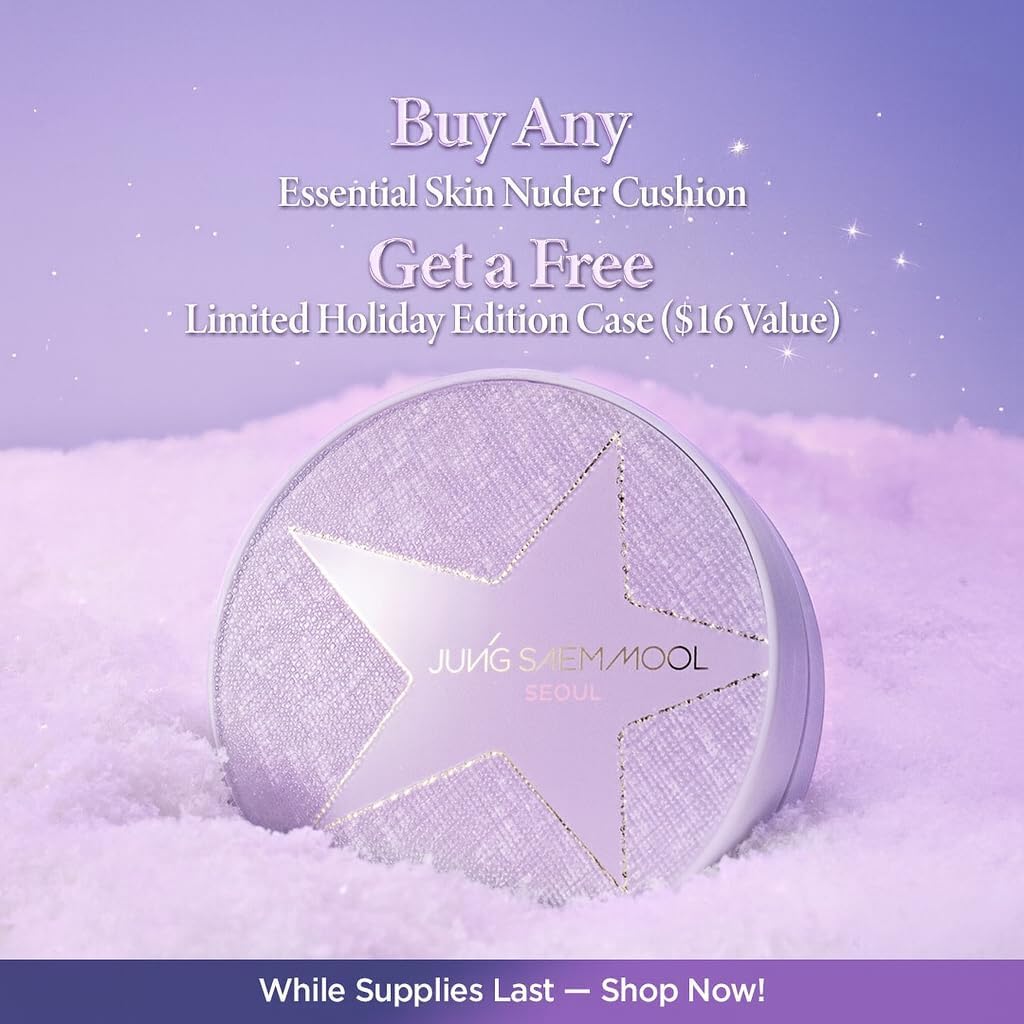 JUNG SAEM MOOL Japan Official Skin Nudor Cushion Refill Included SPF 50+/PA+++ (Light) [JUNGSAEMMOOL] (Cushion Foundation Makeup Base Makeup Korean Cosmetics)