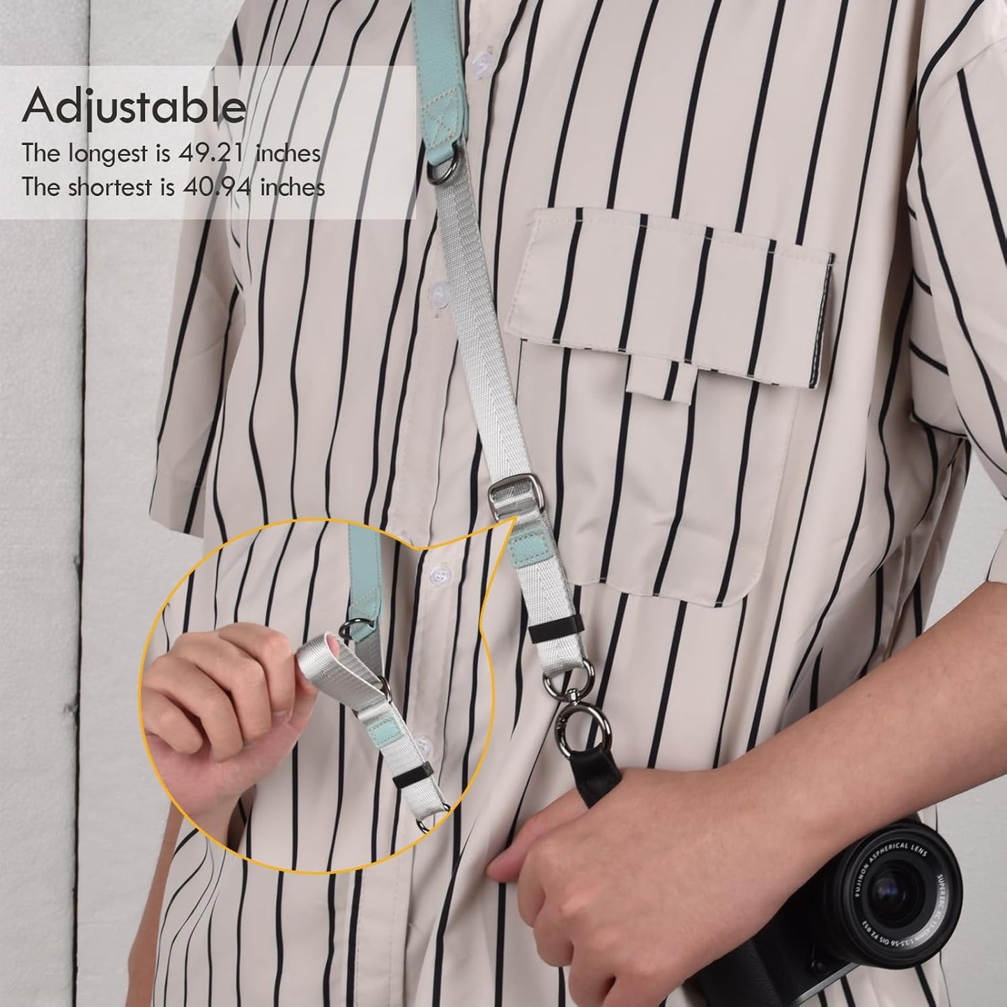 [VOVMOEYA] Camera Strap, Camera Neck Strap with Triangle Ring for Fujifilm/for Nikon/for Canon/for Sony/for Panasonic Shoulder Strap for Fuji X-T50, Compact Camera, SLR Mirrorless, Digital Cameras,