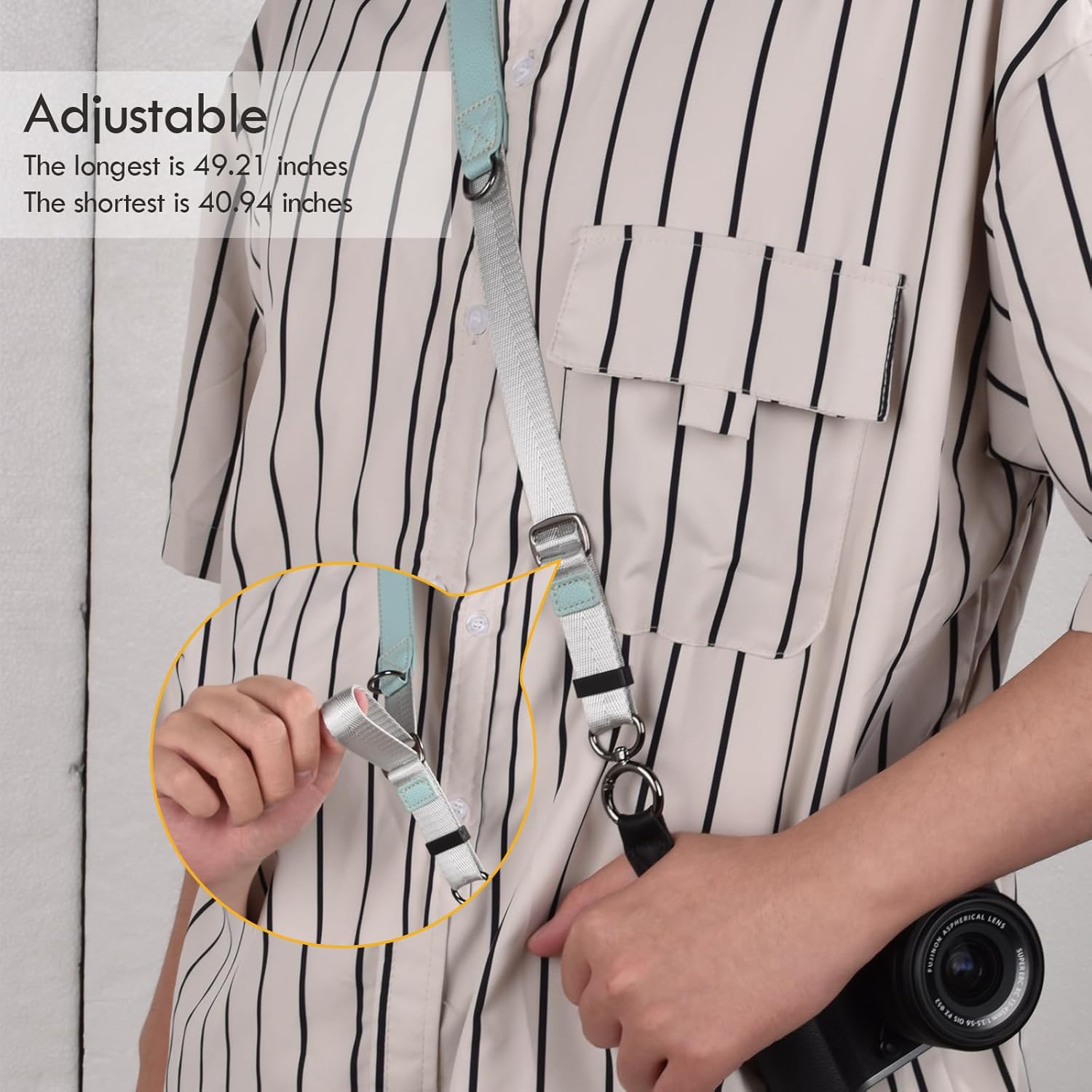 [VOVMOEYA] Camera Strap, Camera Neck Strap with Triangle Ring for Fujifilm/for Nikon/for Canon/for Sony/for Panasonic Shoulder Strap for Fuji X-T50, Compact Camera, SLR Mirrorless, Digital Cameras,