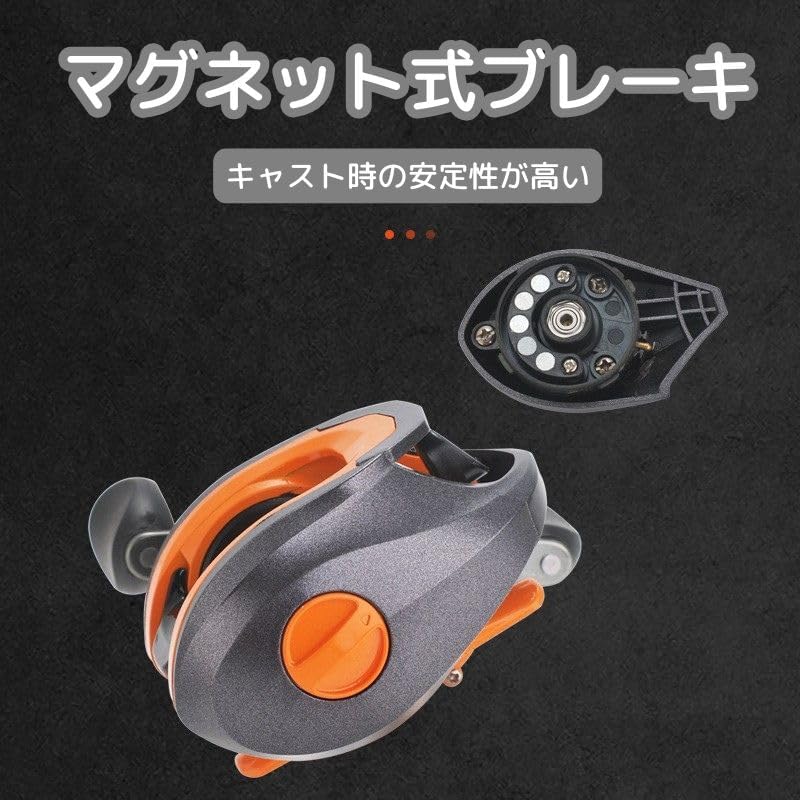 ベイトリール 両軸リール 左ハンドル 右ハンドル 遠投 フィッシング ベイト リール 釣り 7.2：1 ドラグ力8KG アウトドア 釣り具 釣り用品 [並行輸入品]