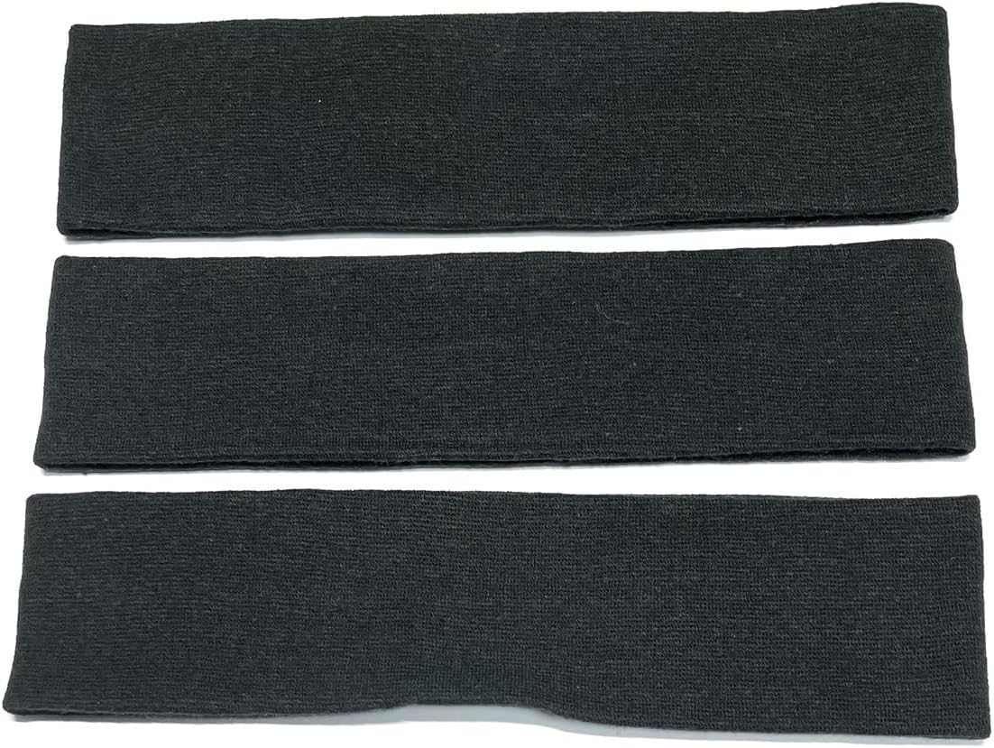 Turban, Made in Japan, Cotton Fabric, 2.0 inches (5 cm), Sold as a Set, Hair Band (Black 3)