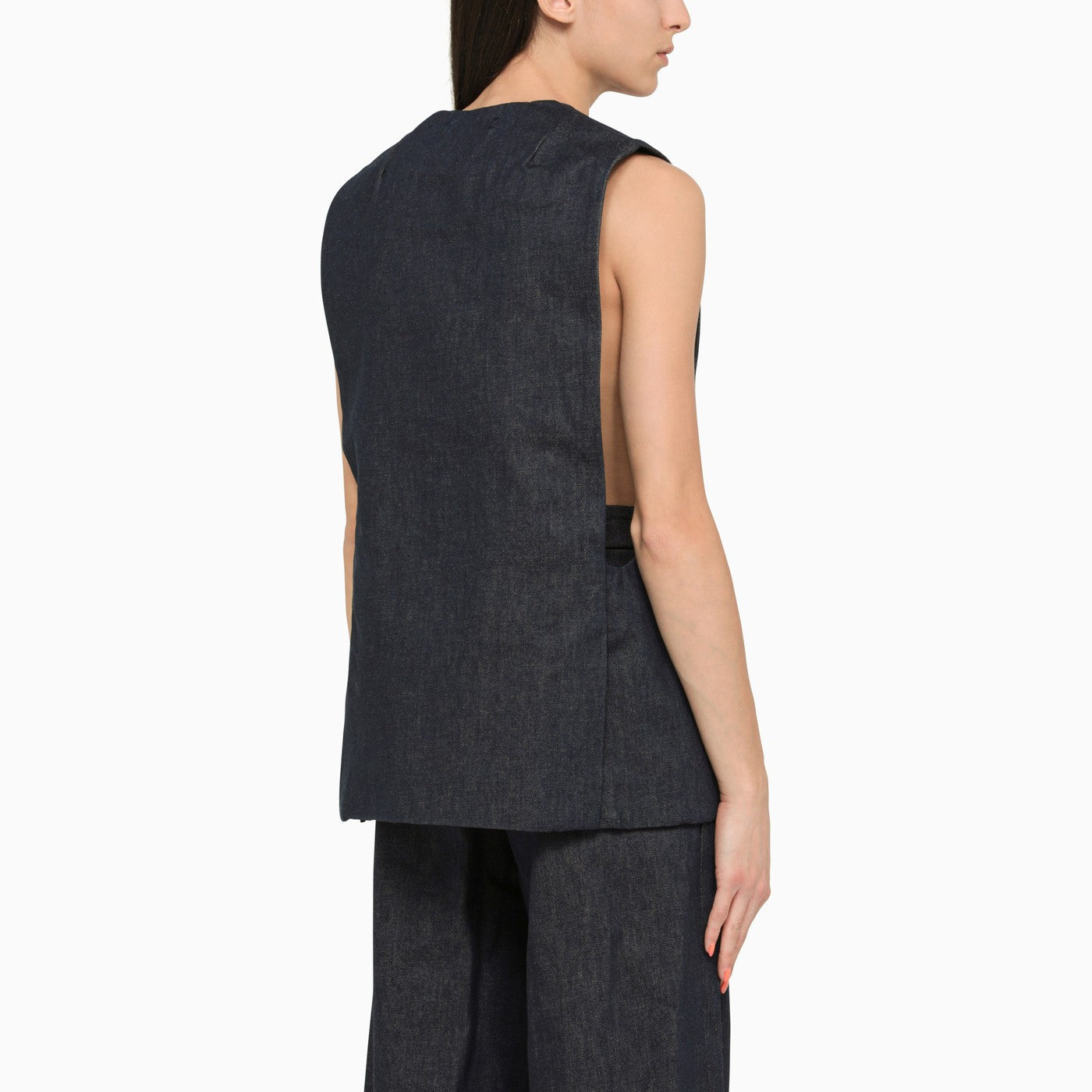 Amiri アミリブルーコットンチョッキ - Image 3