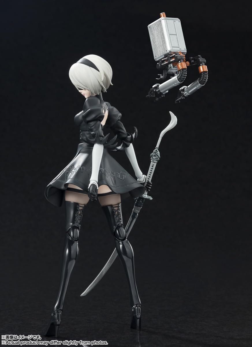 BANDAI SPIRITS S.H. Figuarts "NieR: Automata Ver. 1.1a" (Nier Automata Ver1.1a) 2B, Approx. 5.9 inches (150 mm), PVC & ABS, Pre-painted Action Figure