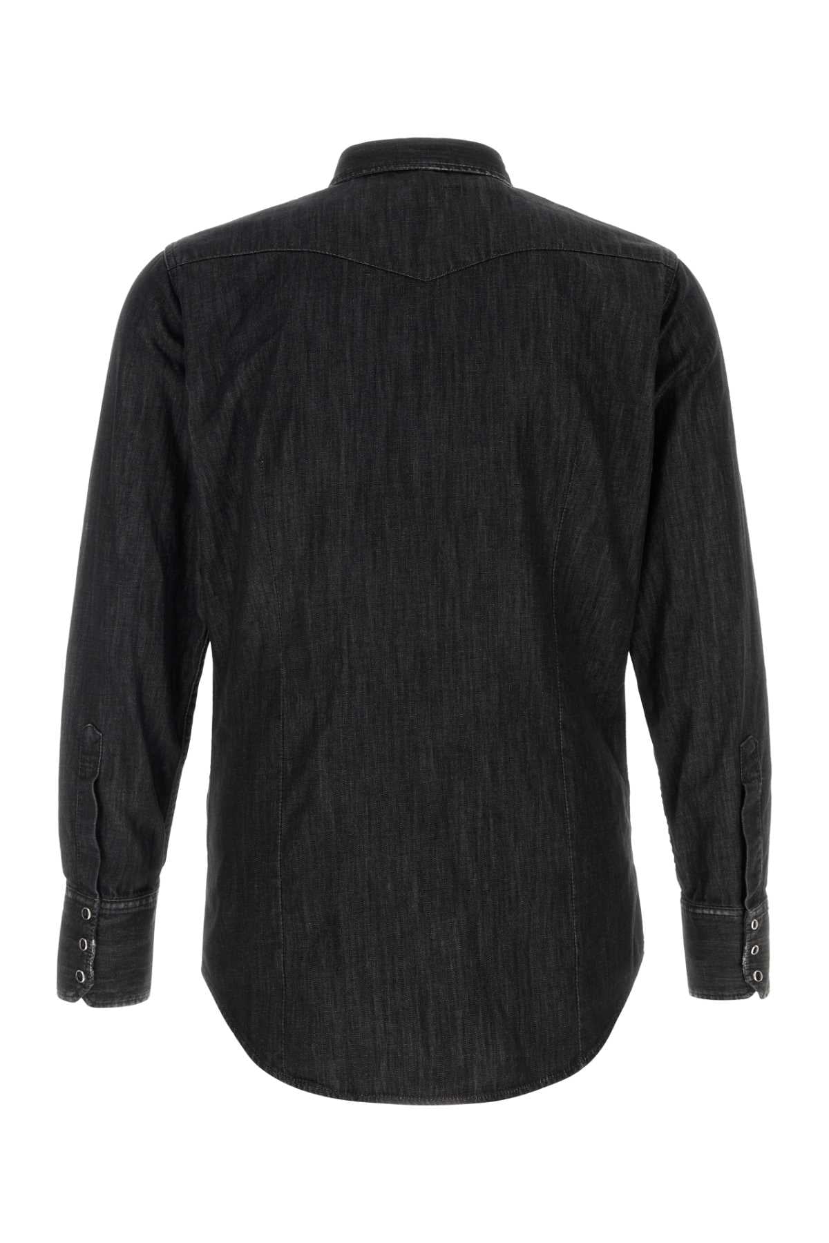 Dsquared2 ディースクエアード ブラック デニム クラシック ウエスタン シャツ - Image 3