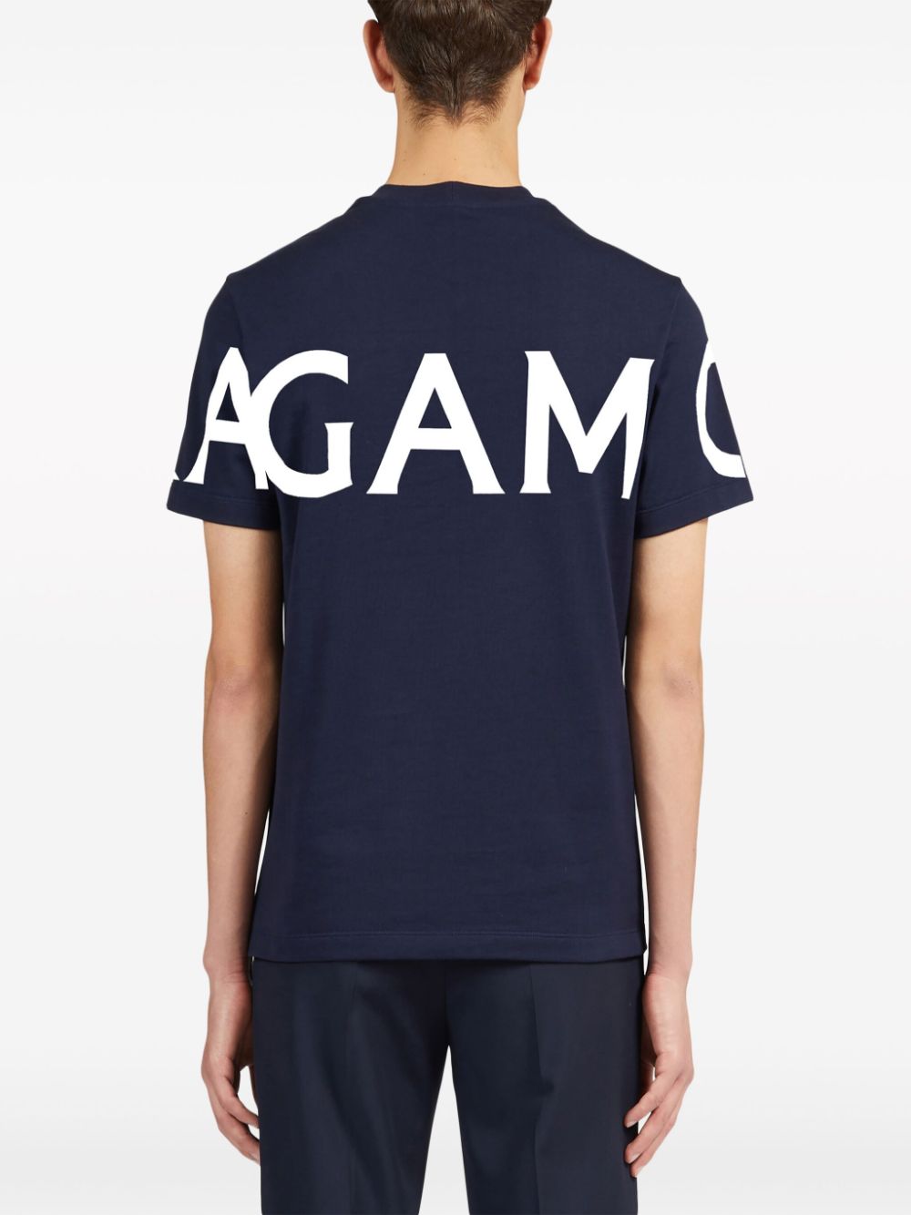 Salvatore フェラガモのロゴコットンTシャツ - Image 3