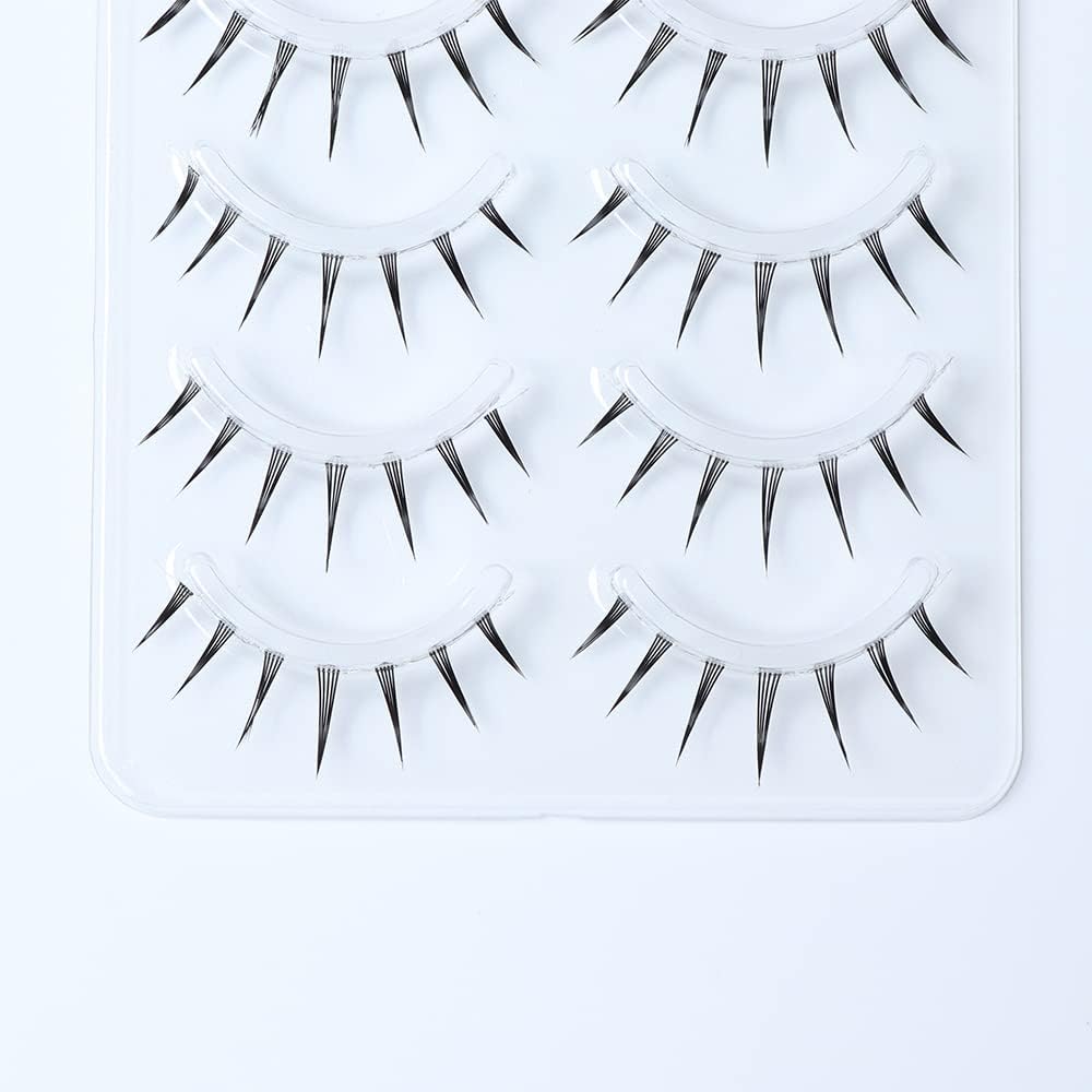 Natural False Eyelashes, Top Eyelashes, Short Eyelashes, Popular, Handmade, Actress Eyelashes, Cosplay Makeup Mine Type, 5 Pairs (M9-01)