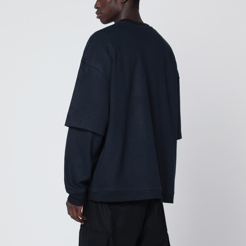 Darkpark ダークパークネイビーブルートロイダブルスリーブトップ - Image 3