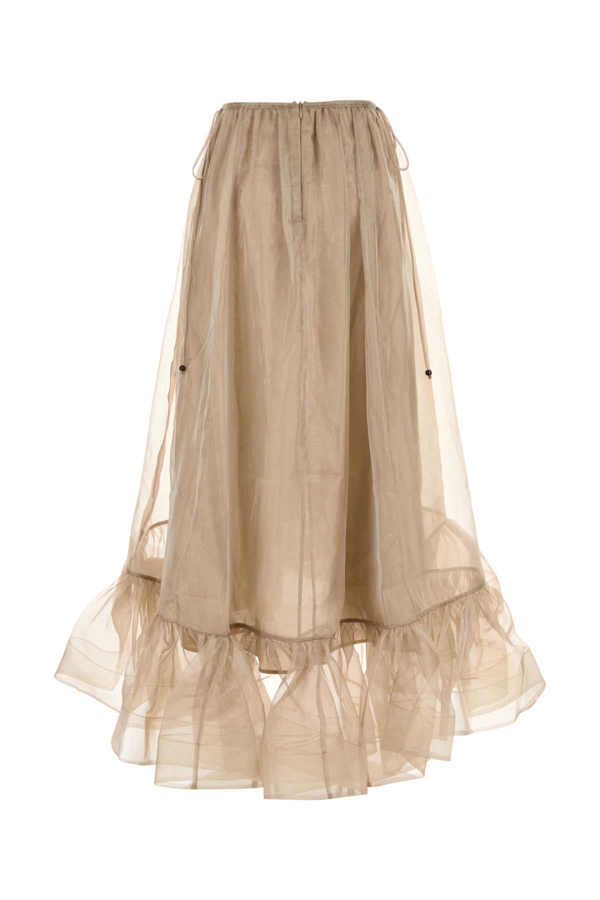 Zimmermann Zimmermann Cappuccino Organza Dawning Skirt - Image 3