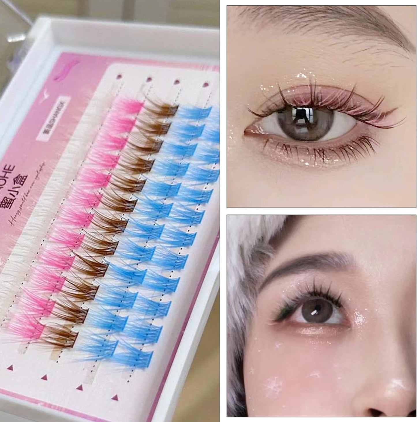Partial False Eyelashes, Upper Eyelashes, 60 Bundles, Beginners, Self Eyelashes, Natural, Popular, DIY Eyelashes, Daily Makeup, Participating in Parties, Dating, Eyelashes, Large Eyelashes, Home Self