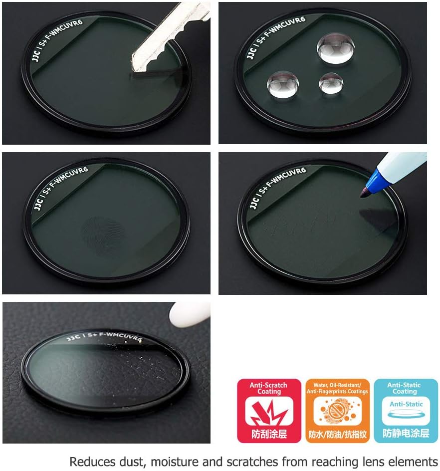 JJC UV Filter for Sony ZV-1 II RX100 VII VI V Canon PowerShot G5 X II G7 X Mark III II Filter Case with Lens Cap