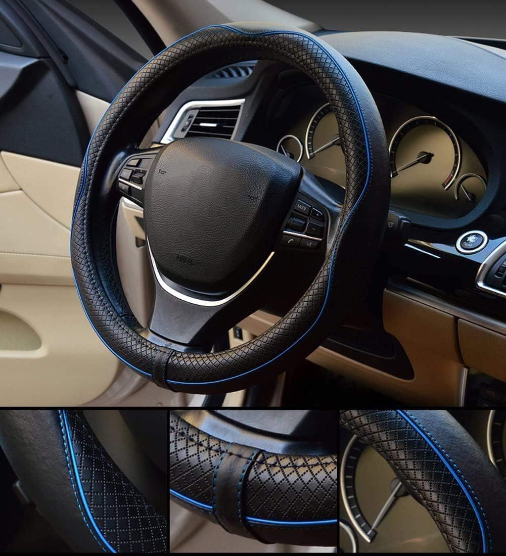 Steering Wheel Cover, Size S, for Kei Cars, Made of Genuine Leather, Stylish Steering Cover for Regular Cars, 3D Grip Anti-Slip, Great Touch Feel, Breathable, Antibacterial and Odor-Resistant