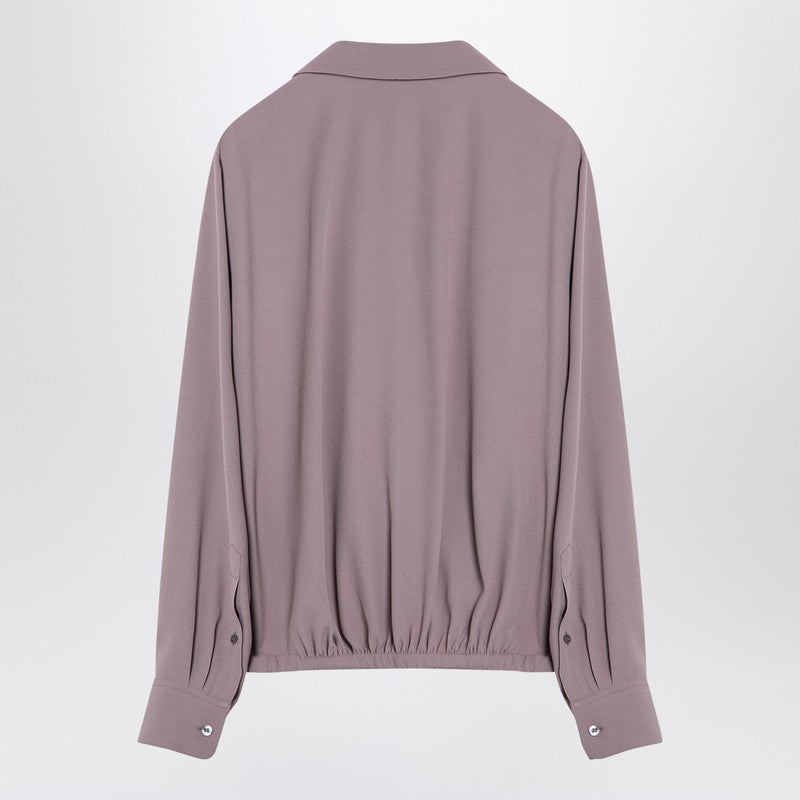 Monot DRIES VAN NOTEN PINK BISCOSE BLEND DRAWSTRINGシャツ - Image 3