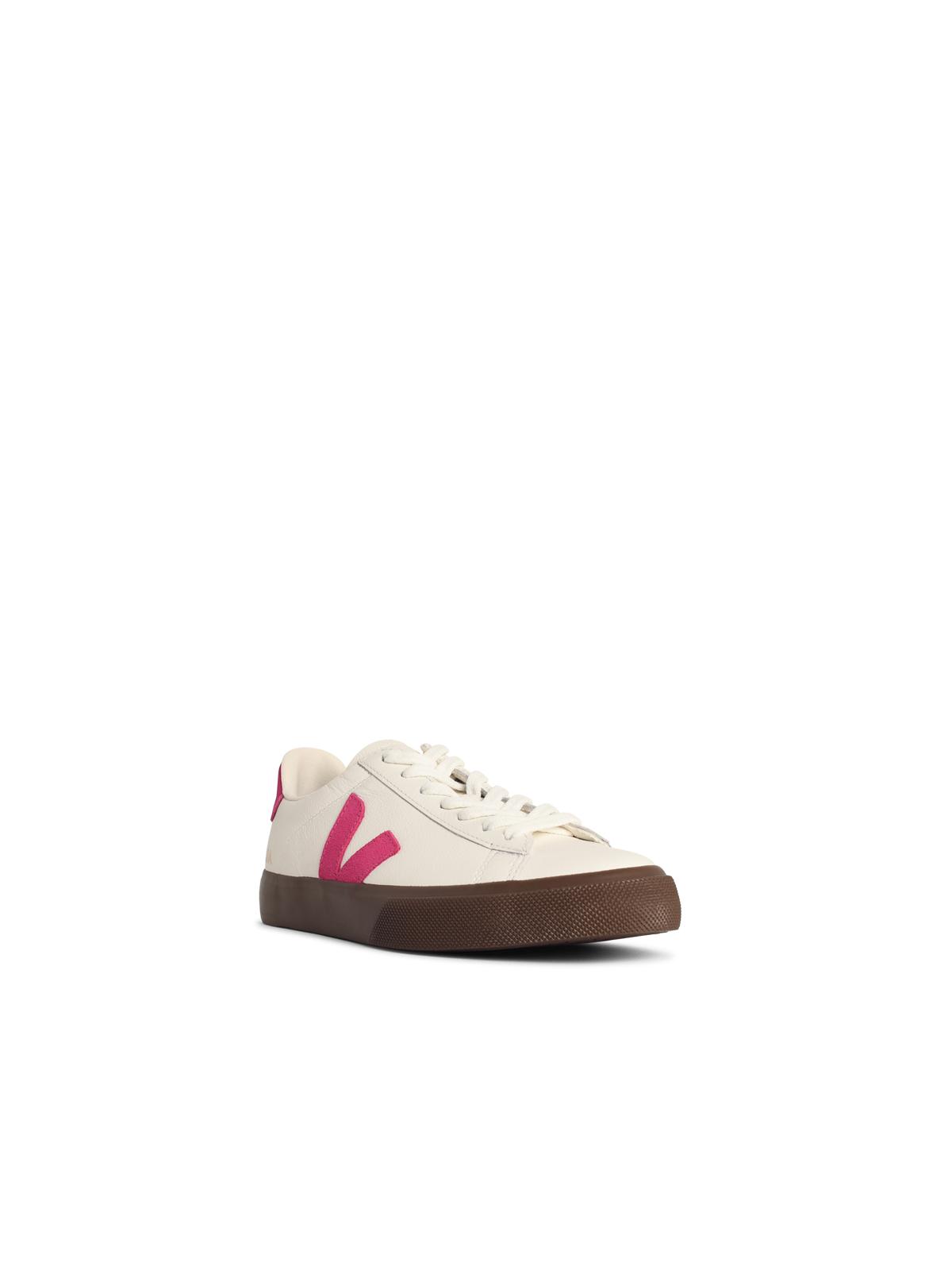 Veja Veja 'Campo' White And Fuchsia Learスニーカー - Image 3