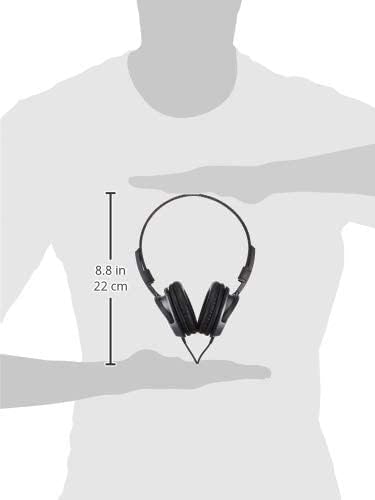 Audio-Technica ATH-250AV Wired Headphones for Watching Music and Movies, Lightweight, 3.5mm Connection, Black