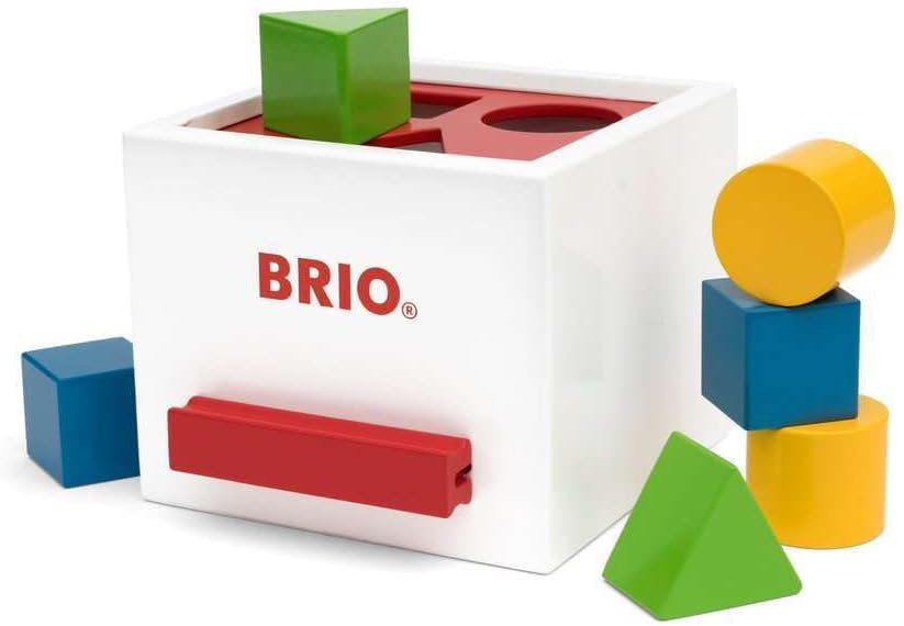 Brio (Brio) Shape Matching Box (White) 30250 Suitable for Ages 1 and Up [Toy, Wooden Toy, Gift (Birthday/Christmas)]