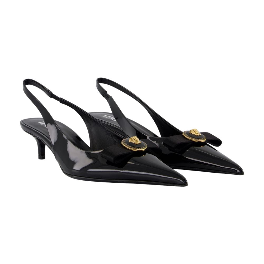 Versace T.45ポンプヴェルサーチレザーブラック - Image 3