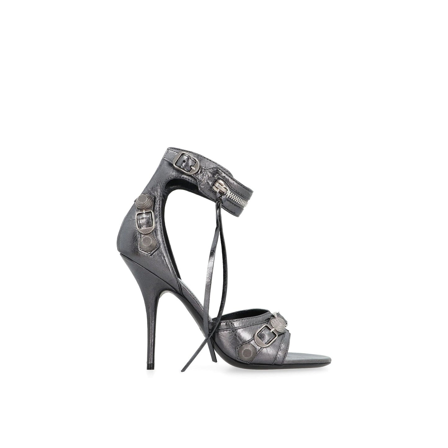 Balenciaga Cagole Leather Sandals - Image 3
