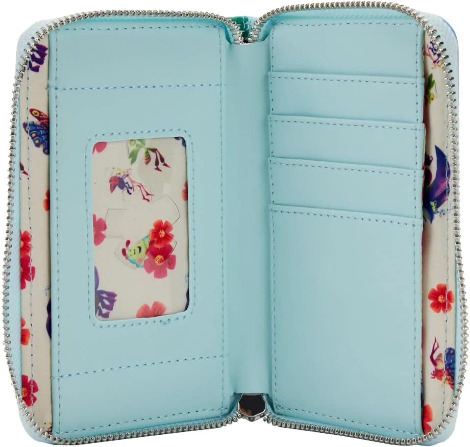 Loungefly Cartera con cremallera para mujer de Disney Pixar A Bugs Life Earth Day