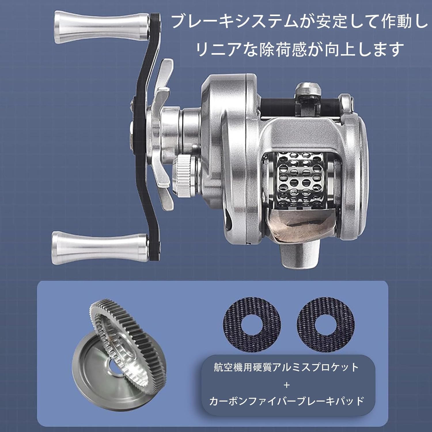 Left winding reel 4.2 oz (118 g) ultra-light with built-in magnetic beads 0.2 oz (5 g) lightweight spool for comfortable casting and unload alarm micro drum wheels