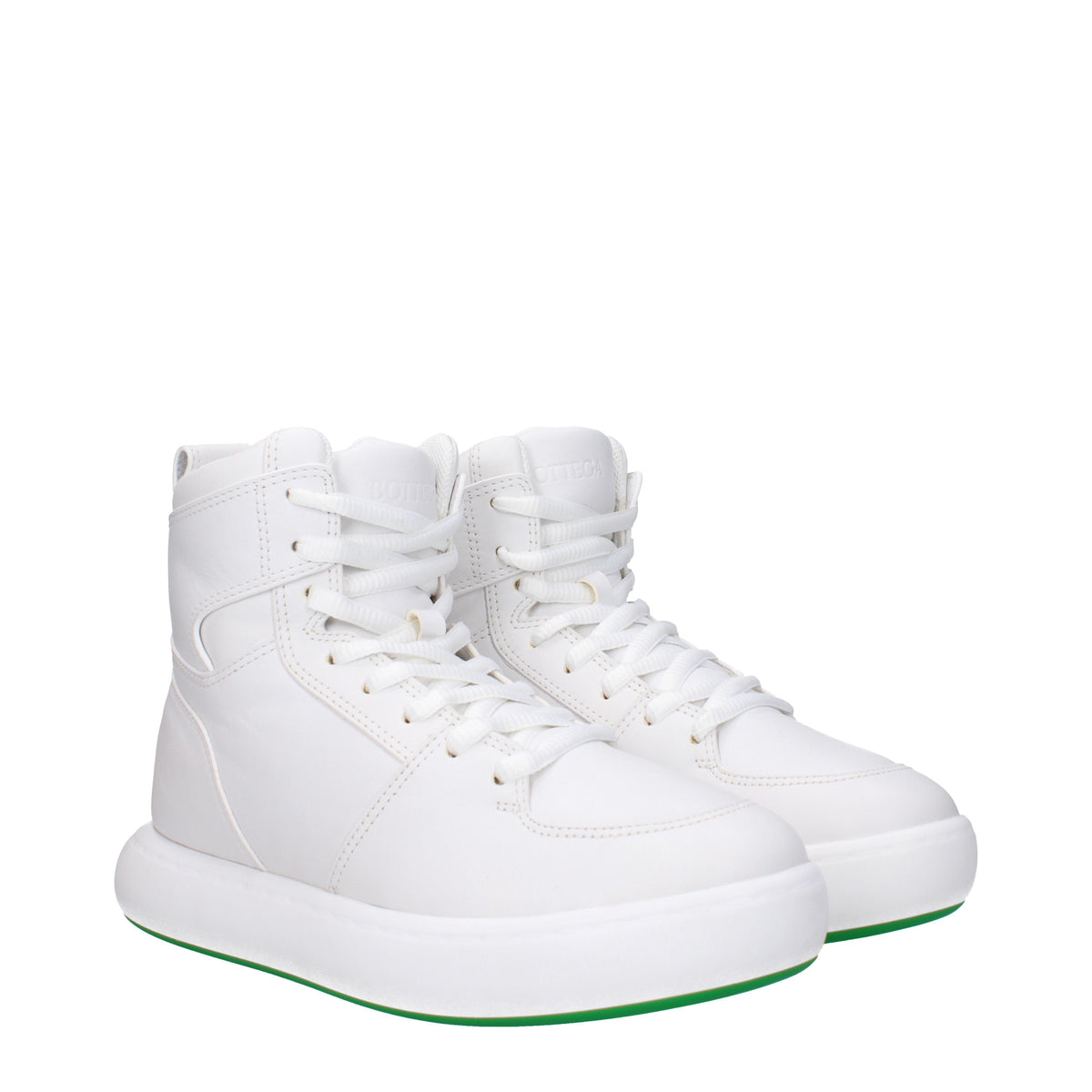 Bottega Bottega Veneta Sneakers Tennis Men Leather White/Parakeet - Image 3