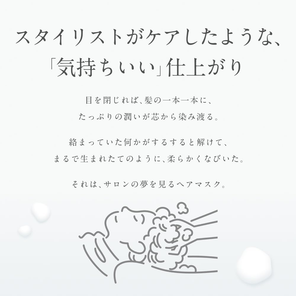 Lips Hair Stylist Hair Mask, 5.3 oz (150 g), Men's, Women's, Sarasara, Beauty Salon Supervision, Mandarin Scent