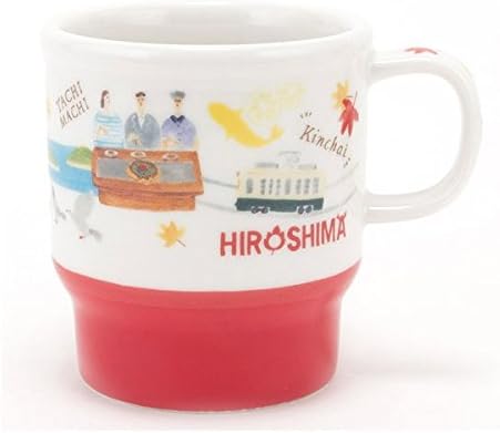 STARBUCKS スターバックス スタバ 日本限定 広島限定のマグカップ リニューアルデザイン 紅葉 もみじ お好み焼き 広島風 宮島 鹿 広島 hirosima 地域限定 ご当地限定 赤 レッド マグ コップ