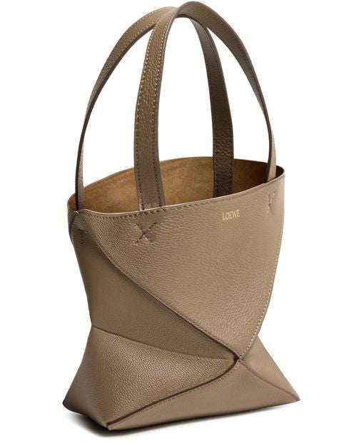 LOEWE Mini Puzzle Fold tote in soft grained calfskin - Image 3