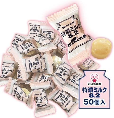 UHA Flavor Sugar Extra Rich Milk, 8.2, Large Capacity, Approx. 100 Pcs, Share Pack, Produced in Hokkaido, Commercial Use, Individually Packaged, Small Bag, Assorted, Large Bag, Extra Strong, Candy