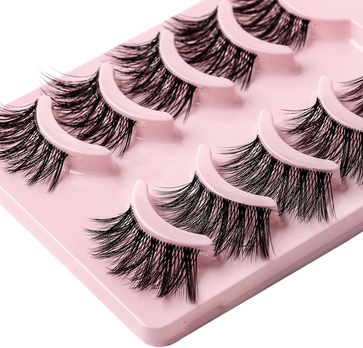 5 Pairs 3D Short Mink Eyelashes Ultra Thick Stage Makeup Natural False Eyelashes Long Eyelashes Extension False Eyelashes Handmade (1002)