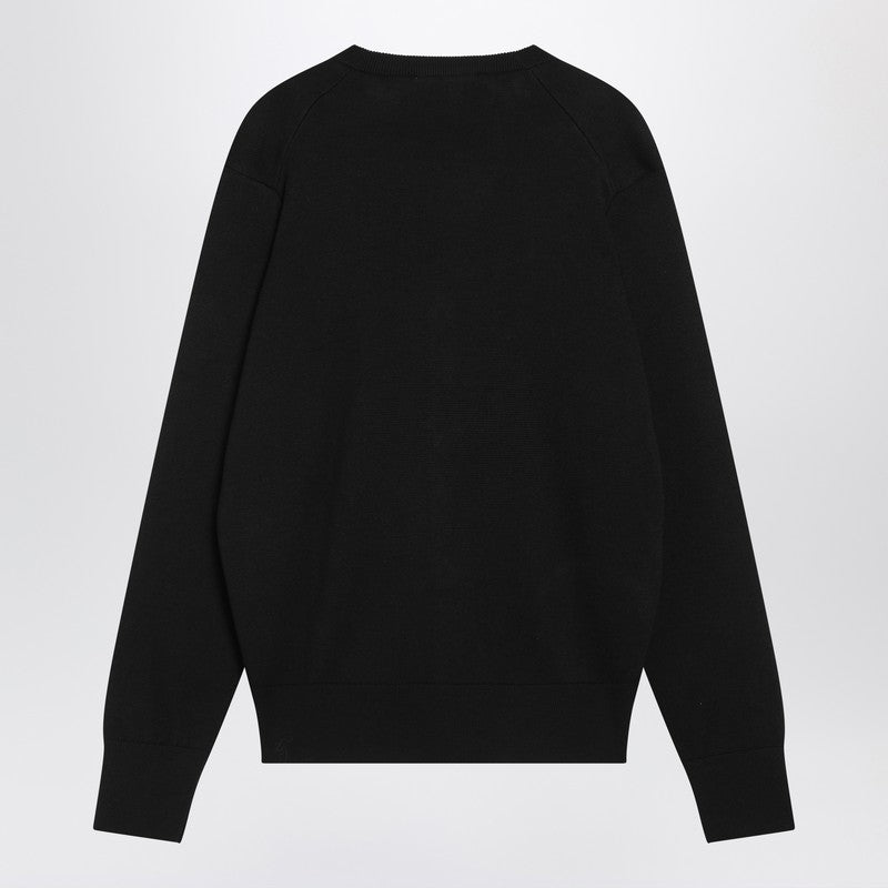 Ami Ami Paris Ami De Coeur Black Wool Cardigan - Image 3