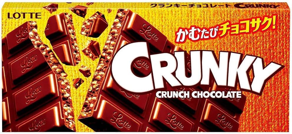 Lotte Cranky 1 x 3 Chocolate Bar, Classic Chocolate, Chocolate Snacks, Crispy, Tea Confectionery, Compact