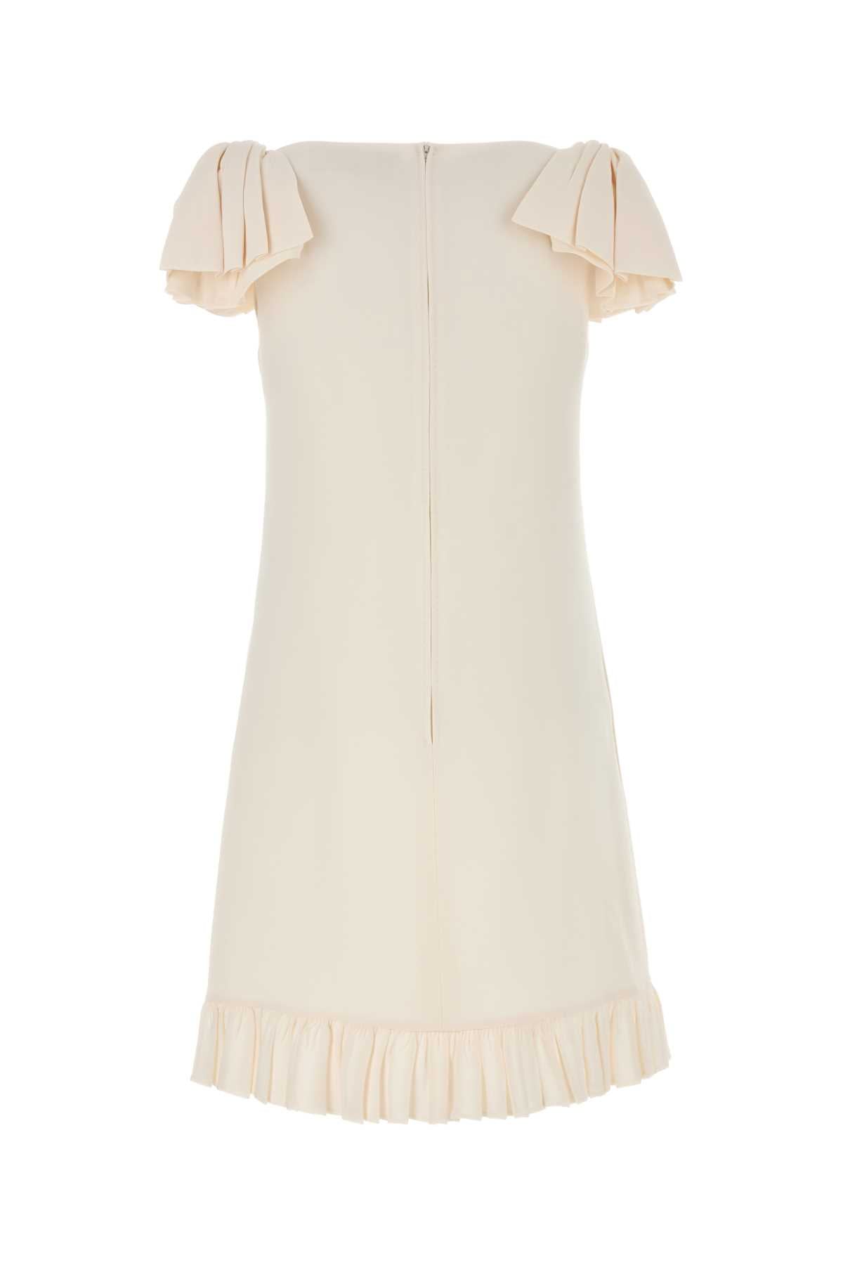 Valentino バレンティーノガラヴァニアイボリーウールブレンドドレス - Image 3