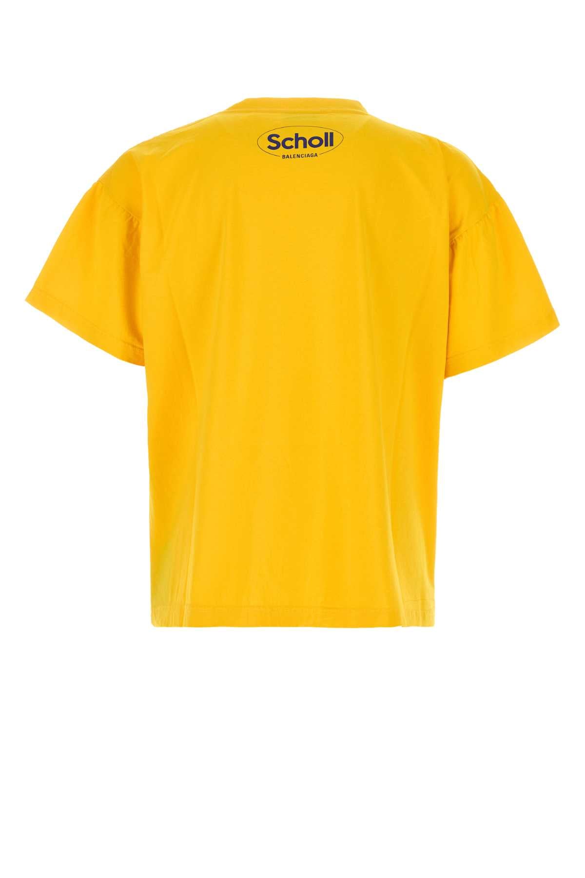 Balenciaga Balenciaga Yellow Cotton Oversize T Shirt - Image 3
