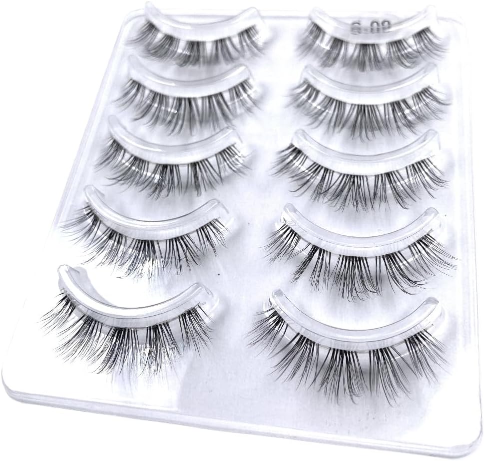 つけまつげ ナチュラル 上まつげ 長い 目尻 したまつげ 人気 女優まつげ コスプレメイク地雷系 5ペア (S09)
