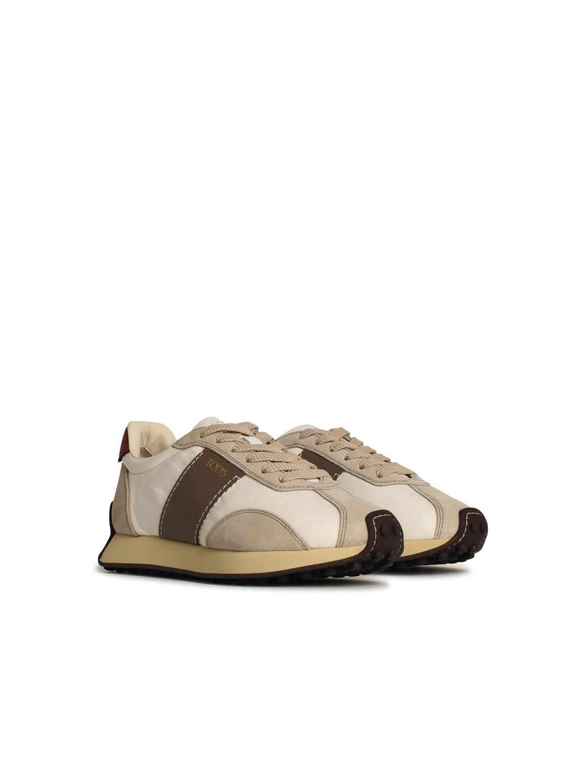 Tods トッド 'S 'T Vintage' Beigeリアブレンドスニーカー - Image 3