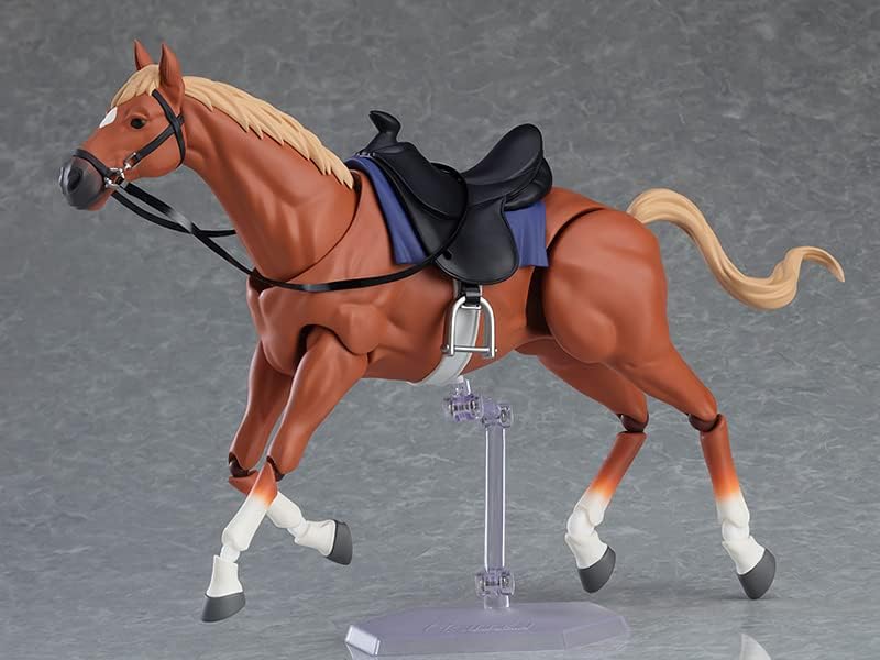 figma Horse Ver.2 Chestnut Hair Non-Scale Plastic Pre-Painted Action Figure