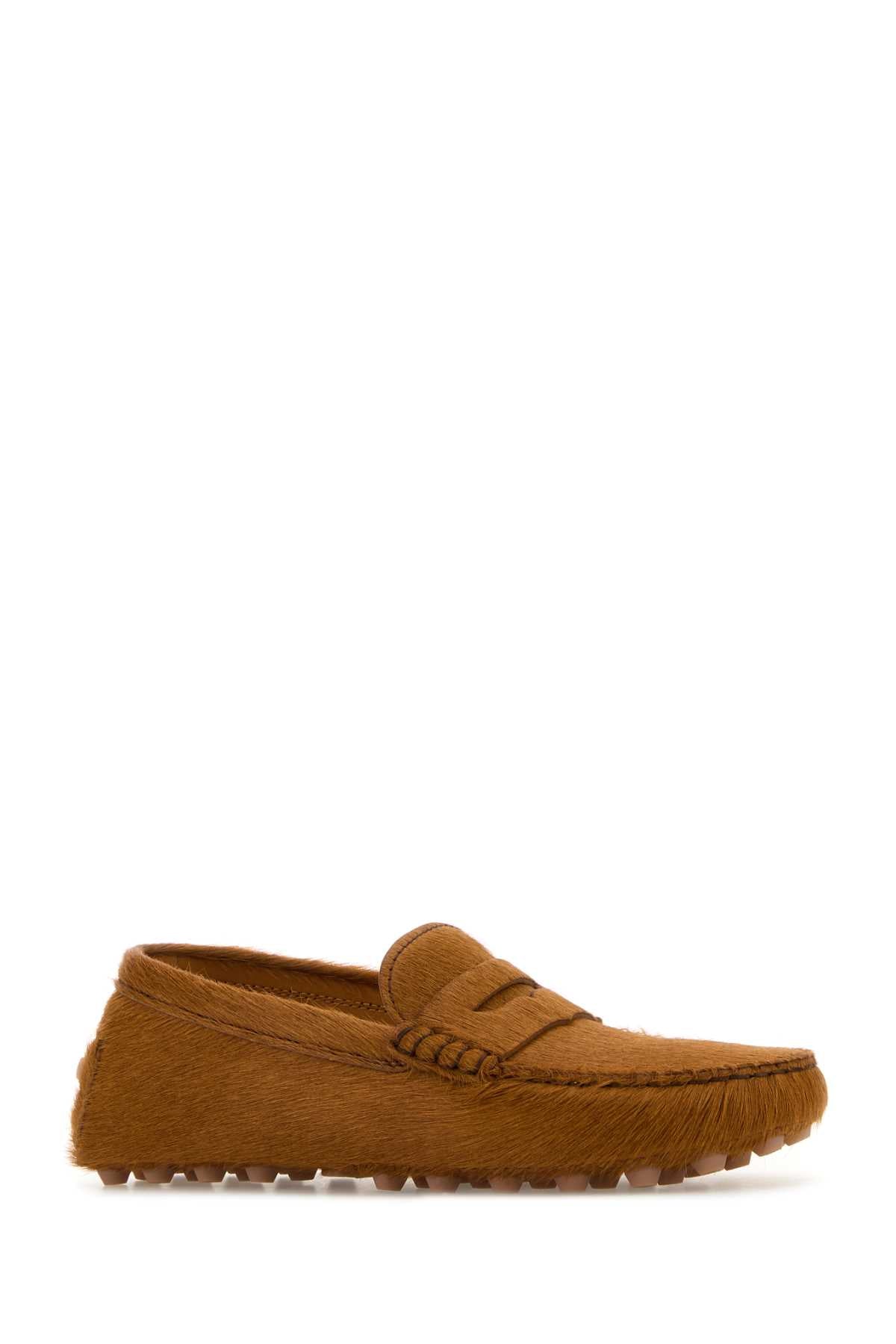 Tods トッド 'S キャラメルの子牛の髪のローファー - Image 3