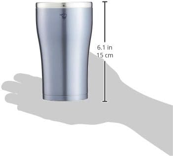 Zojirushi Mahobin SX-DN45-AC Tumbler, 15.2 fl oz (450 ml), Smooth Mouth, Stainless Steel Vacuum Double Flask Construction, Hot or Cold Retention, Clear Blue