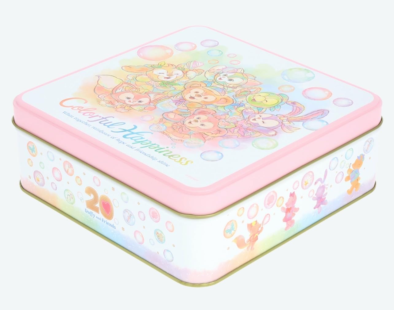 Tokyo DisneySea Exclusive, Duffy & Friends Assorted Sweets Can "Duffy & Friends 20th Anniversary Colorful Happiness", Popular, Sweets, Souvenir, Disney Goods, Present (1 Piece)