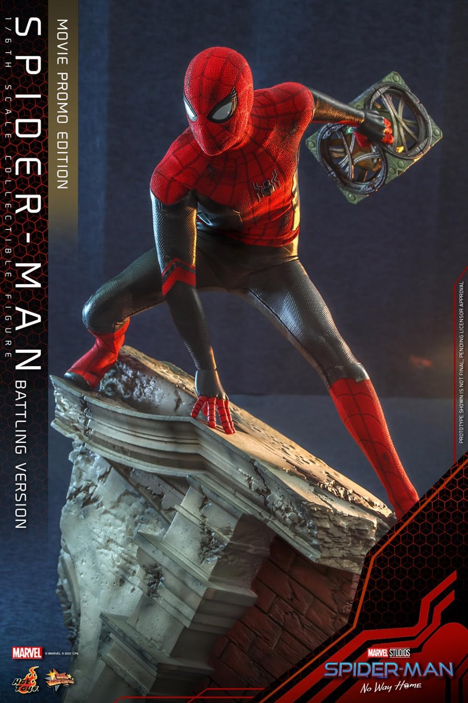 Movie Masterpiece Spider-Man: No Way Home 1/6 Scale Figure Spider-Man (Battle Version) [Promo Edition]