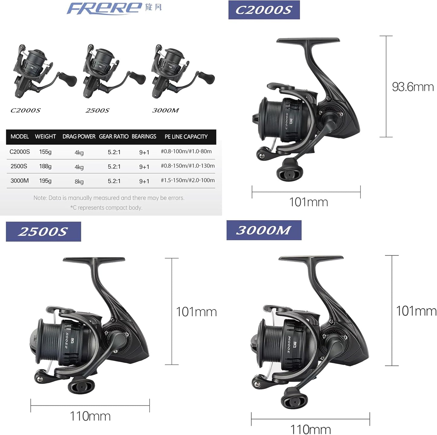 Lightweight Carbon Frame Spinning Reel FRERE FLEL