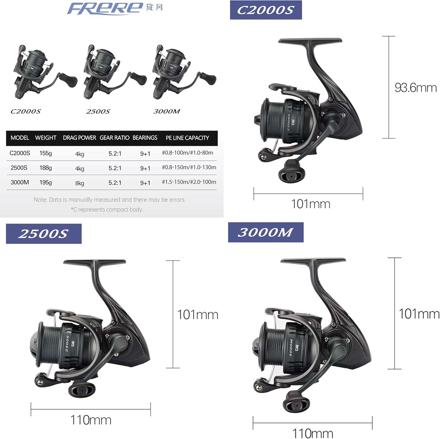 Lightweight Carbon Frame Spinning Reel FRERE FLEL