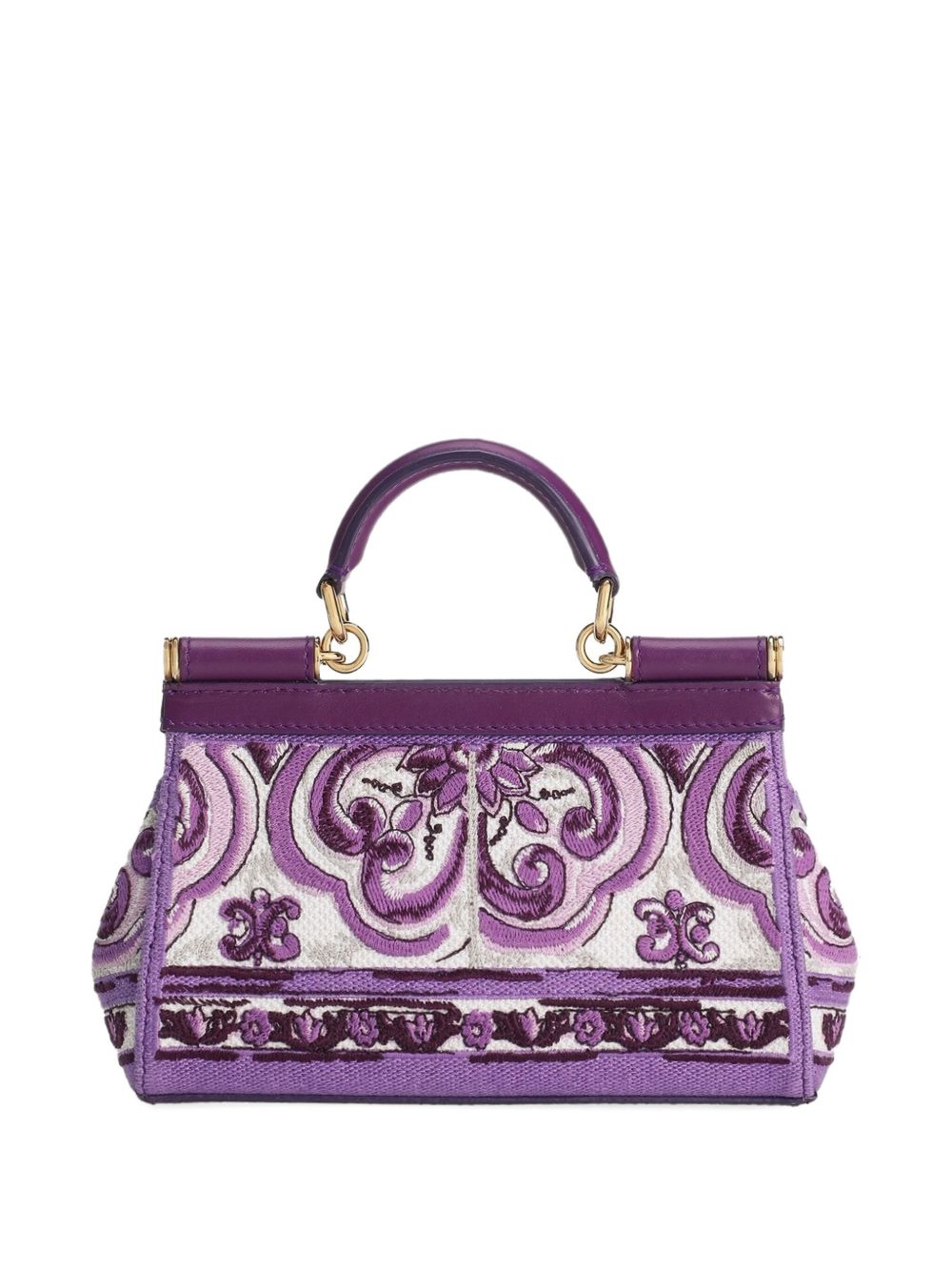 Dolce  Gabbana ドルチェ＆ガッバナシチリアスモールレザーハンドバッグ - Image 3