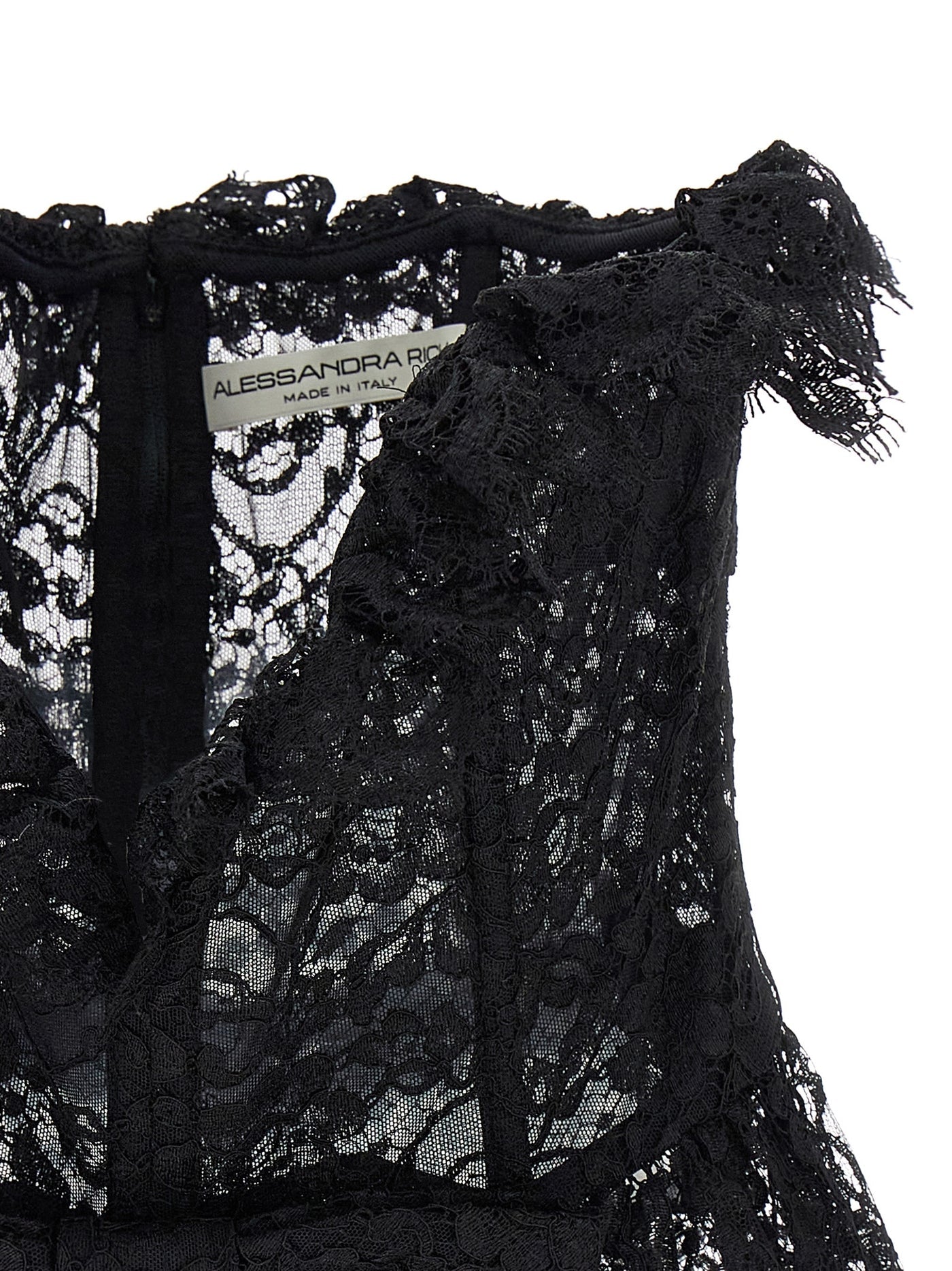 Alessandra Rich Lace Bow Bustier Top - Image 3